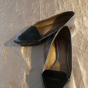 Coach Sulver Mettalic / Black 2 Tone flats